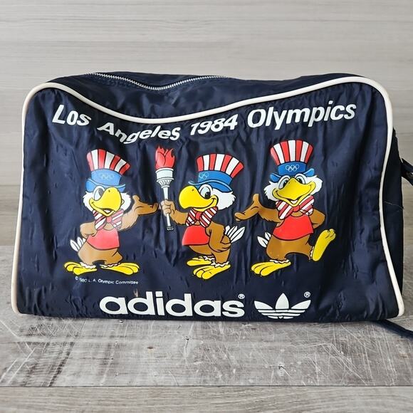 Vintage 1984 ADIDAS USA Olympic Committee Duffel Bag Los Angeles 1980s LA - Picture 3 of 16